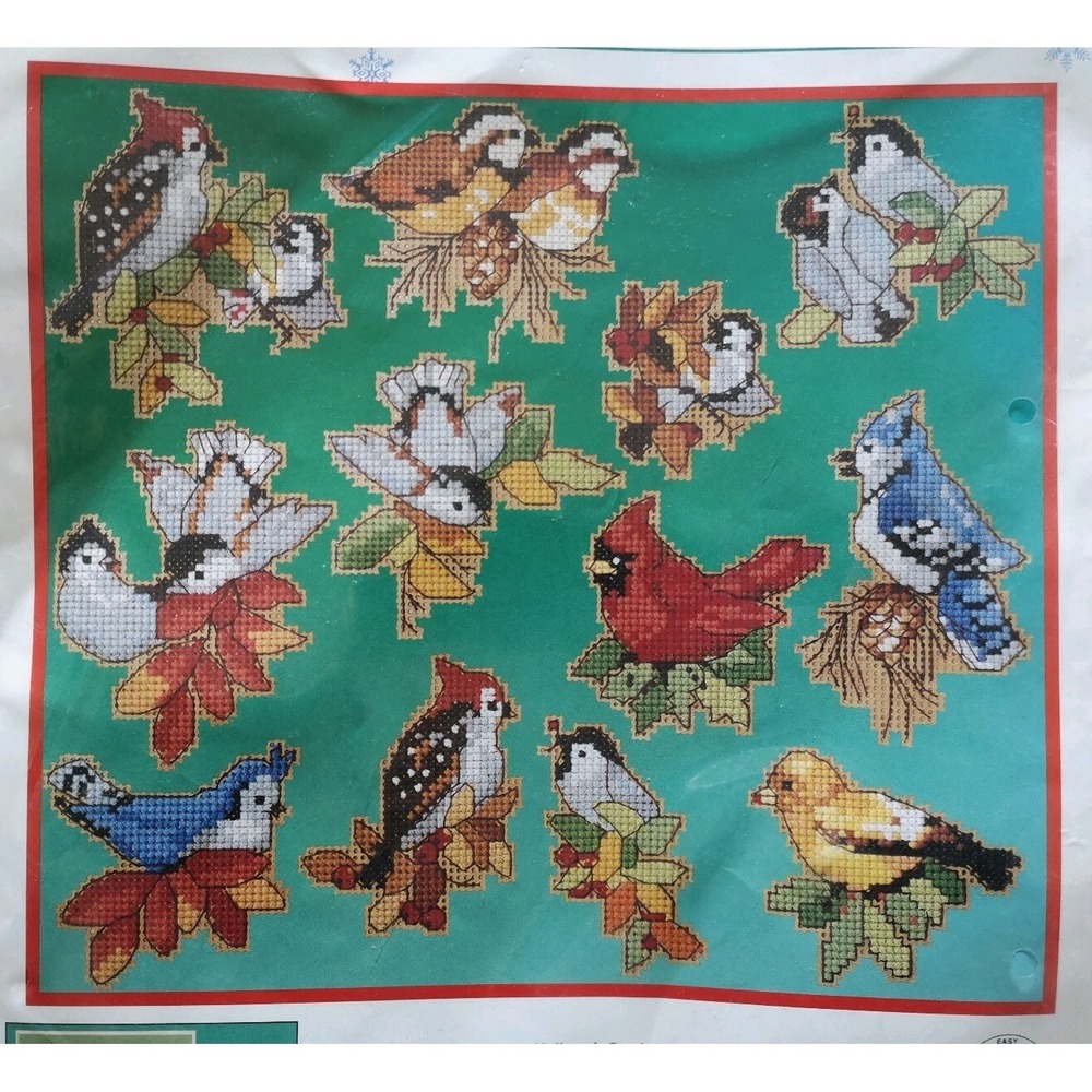 Dimensions Forest Birds Ornaments Hallmark Christmas Counted Cross Stitch Kit
